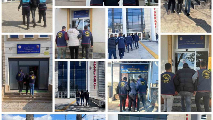 Elazığ'da kesinleşmiş hapis cezası bulunan 34 zanlı yakalandı