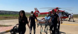 Diyarbakır'da kalça kemiği kırılan hasta, ambulans helikopter ile hastaneye sevk edildi